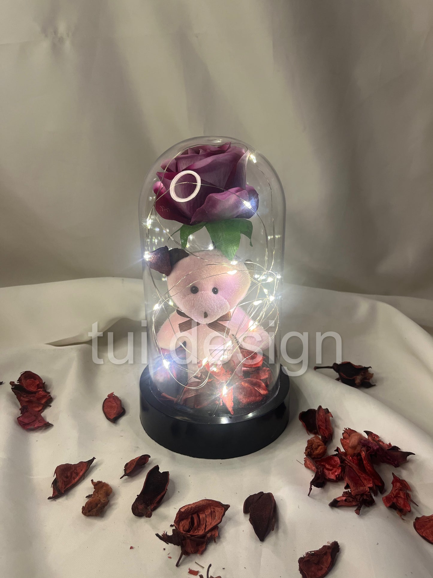 Ayıcıklı Ledli Fanus