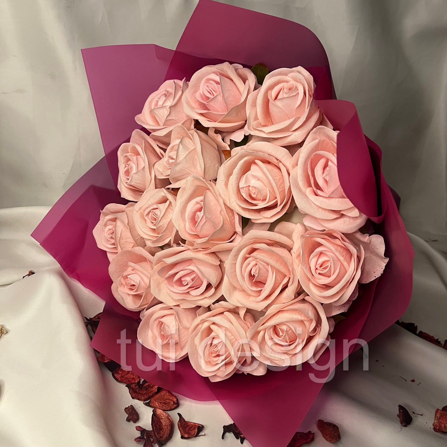Toz Pembe Gül Buketi