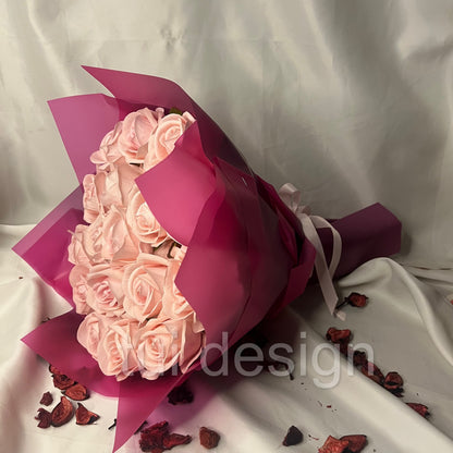 Toz Pembe Gül Buketi