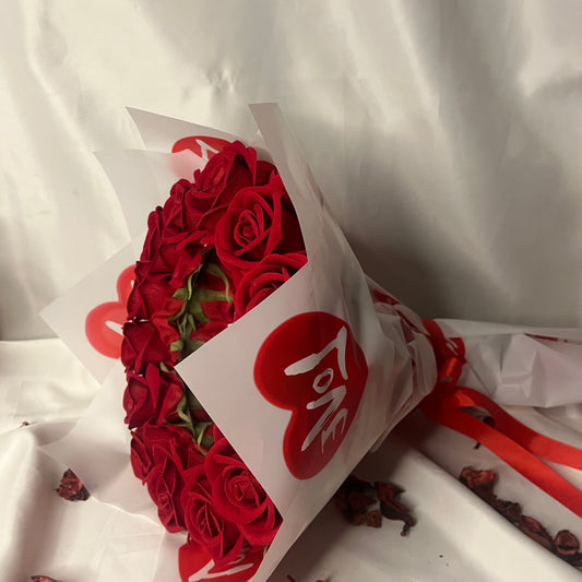 Love Jelatinli Aynalı Buket